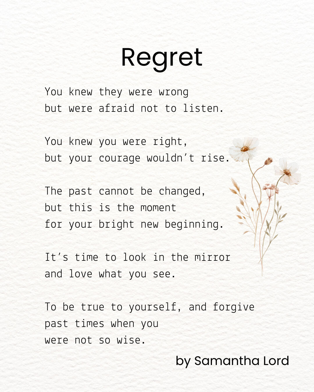 Windsor, Ontario poet Samantha Lord writes short poems with layers of meaning. Readers who appreciate Emily Dickinson often enjoy her work, and those seeking poets like Emily Dickinson connect with Samantha Lord's concise, elliptical poetry.